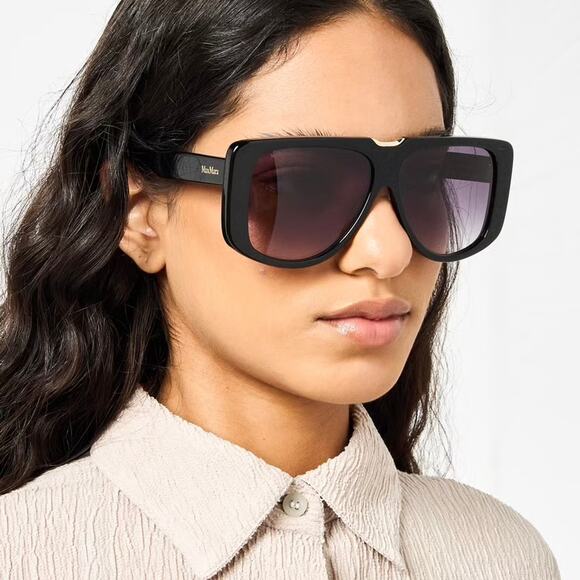 New, MAXMARA Sunglasses Spark1 MM0075 01B Authentic - Picture 3 of 13
